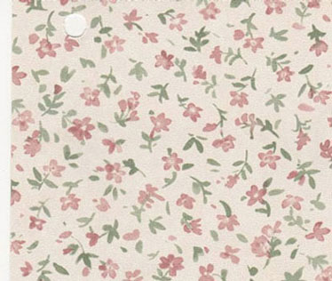 Dollhouse Miniature Pre-pasted Wallpaper Tiny Pink Flowers